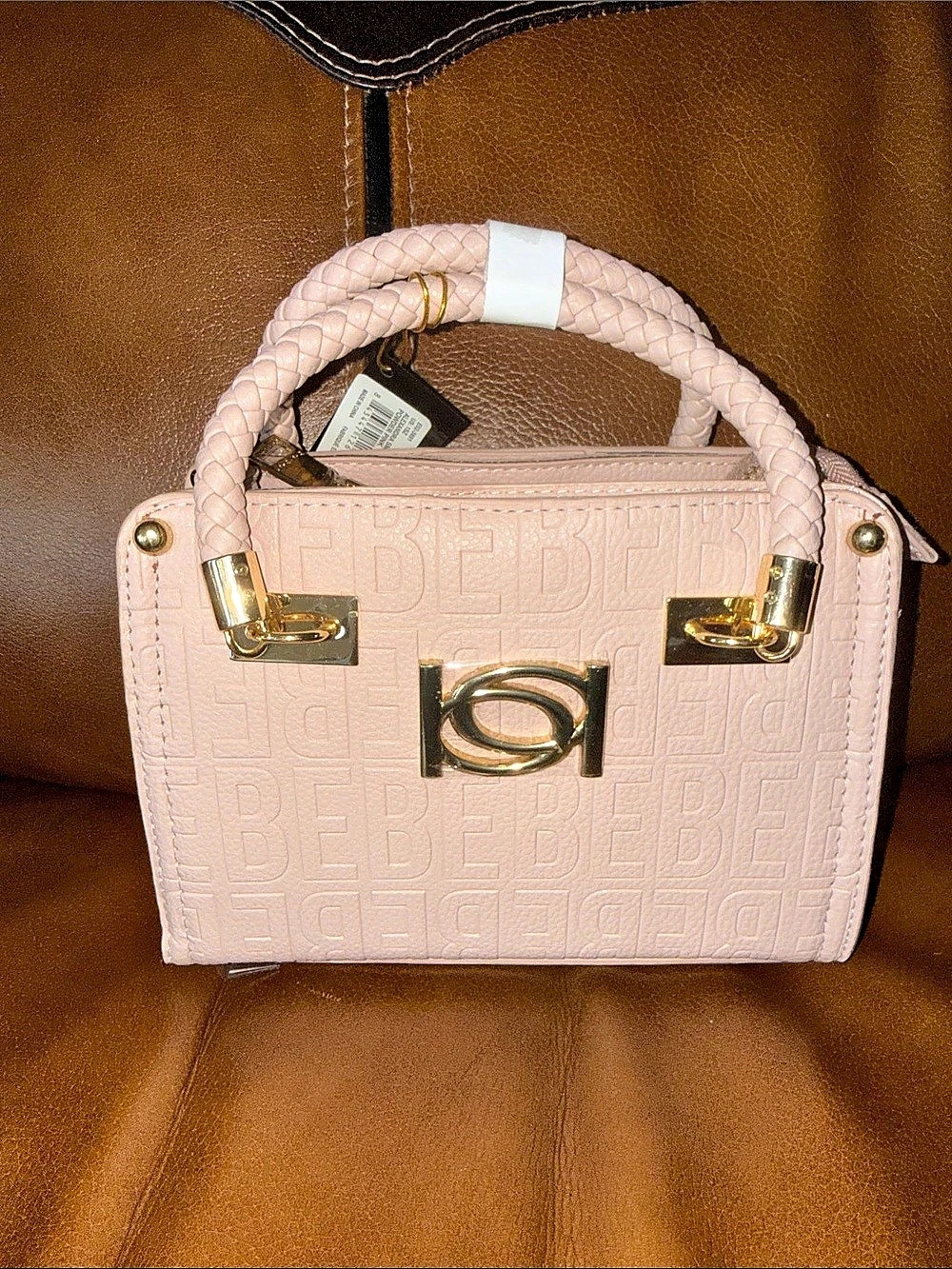 bebe Alexandra Small Satchel Pink